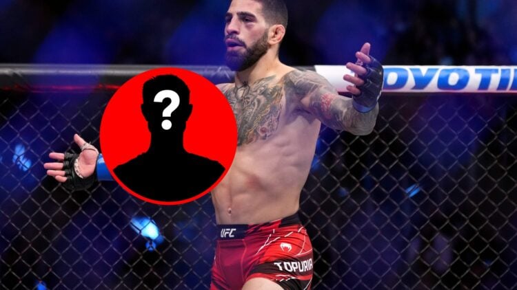 Ilia Topuria at UFC 282 with mystery inset
