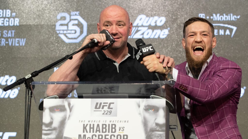 Dana White and Conor McGregor at the UFC 229 press conference