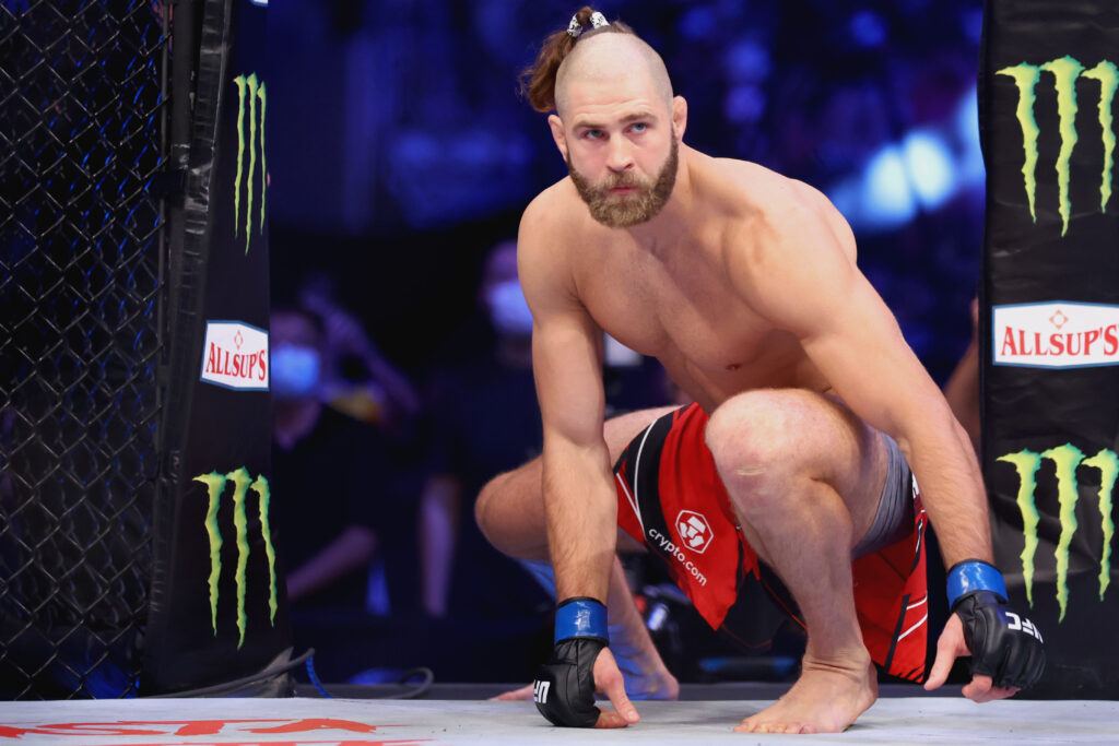 Jiri Prochazka enters the Octagon for his title fight against Glover Teixeira at UFC 275