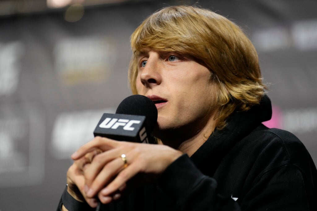 Paddy Pimblett speaks at the UFC 304 pre-fight press conference