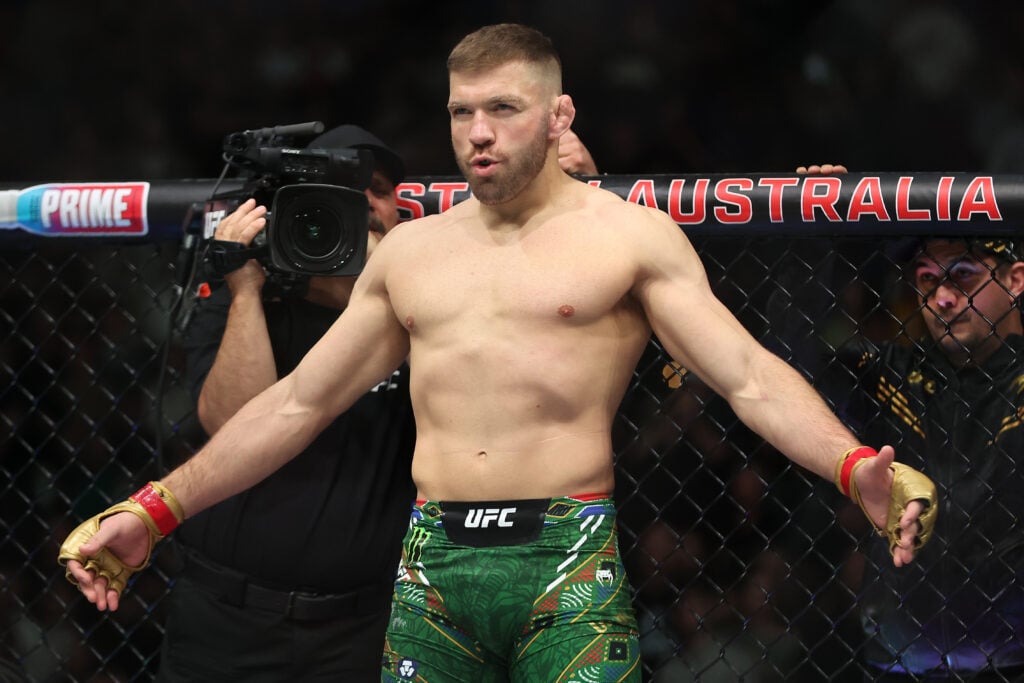 Dricus du Plessis in the Octagon at UFC 305