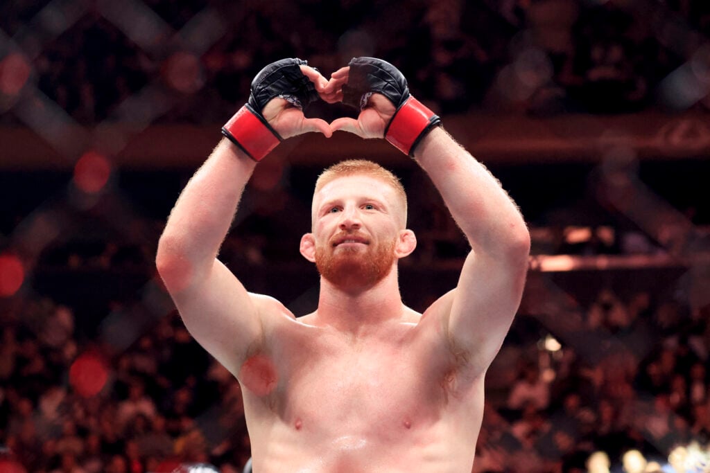 Bo Nickal acknowledges the crowd after a win at UFC 309