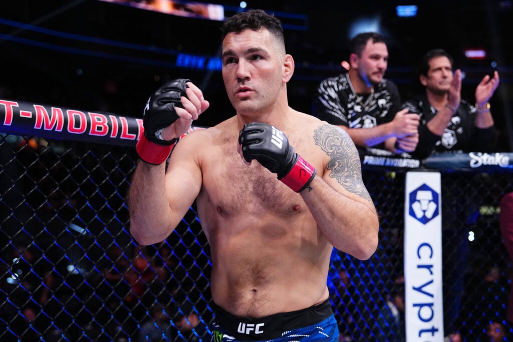 Chris Weidman in the Octagon at UFC 310