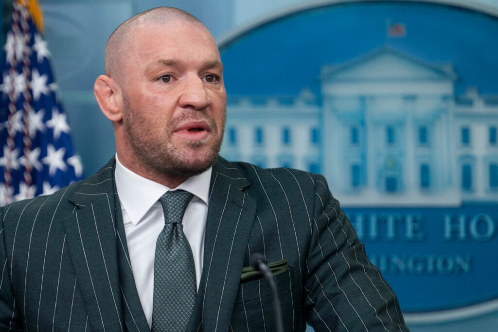 Conor McGregor speaks at the White House