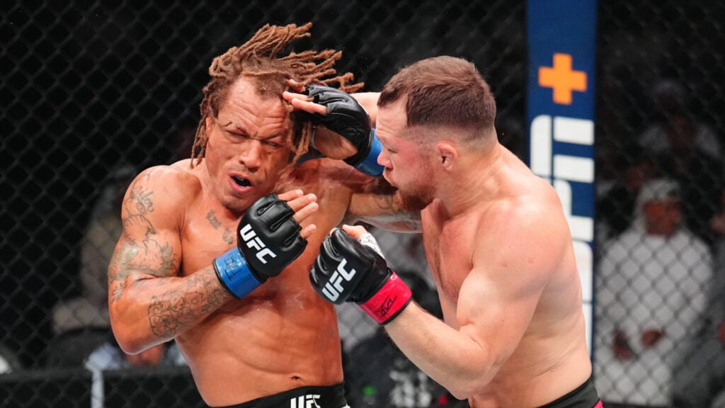 Petr Yan punches Marcus McGhee at UFC Abu Dhabi
