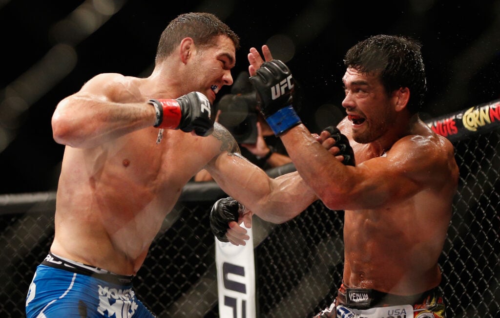 Chris Weidman and Lyoto Machida trade punches at UFC 175