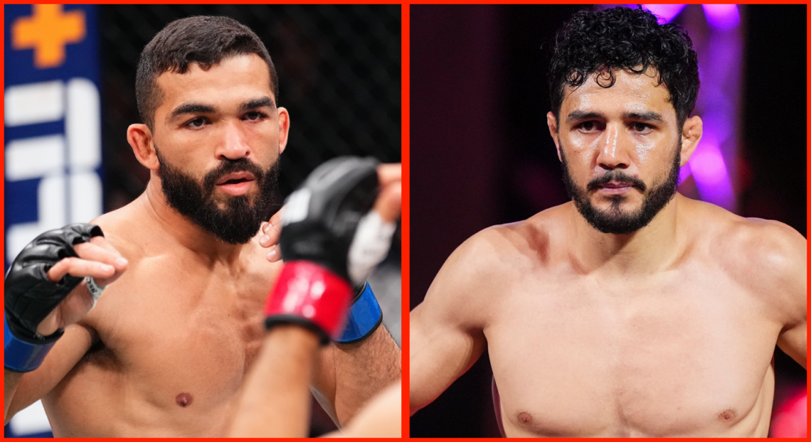 Patricio 'Pitbull' Freire fights Yair Rodriguez at UFC 314, opposite Aaron Pico walking to the PFL Smartcage