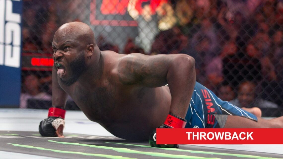 Derrick Lewis celebrates after a knockout win in Salt Lake City at UFC 291