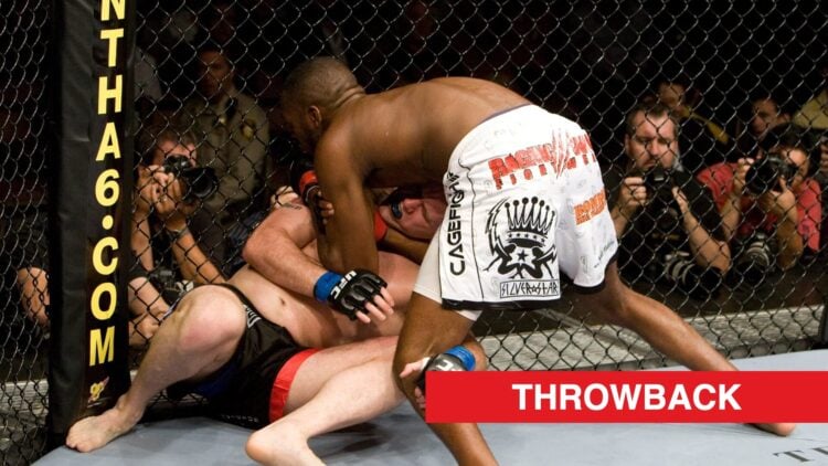 Jon Jones submits Jake O'Brien at UFC 100.