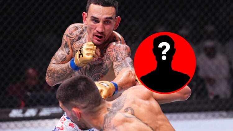 Max Holloway fighting Ilia Topuria at UFC 309 with mystery inset