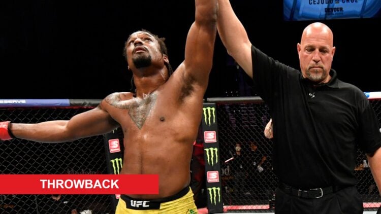 Ryan Spann gets his hand raised after a win over Sam Alvey at UFC 249
