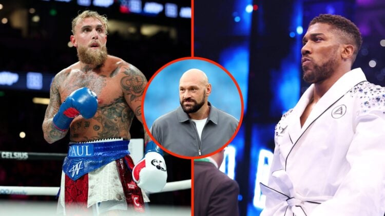 Jake Paul during his fight against Julio Cesar Chavez Jr split with Anthony Joshua moments before heavyweight title fight against Daniel Dubois wit...