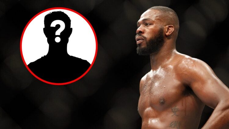 Jon Jones waits during a time out at UFC 182