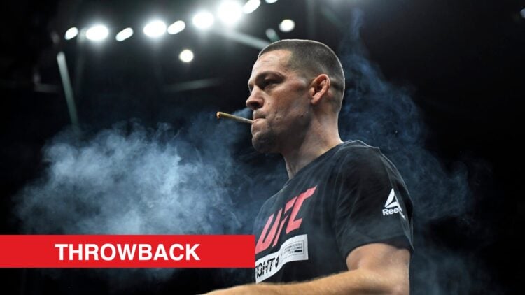 Nate Diaz during the UFC 241 open workouts