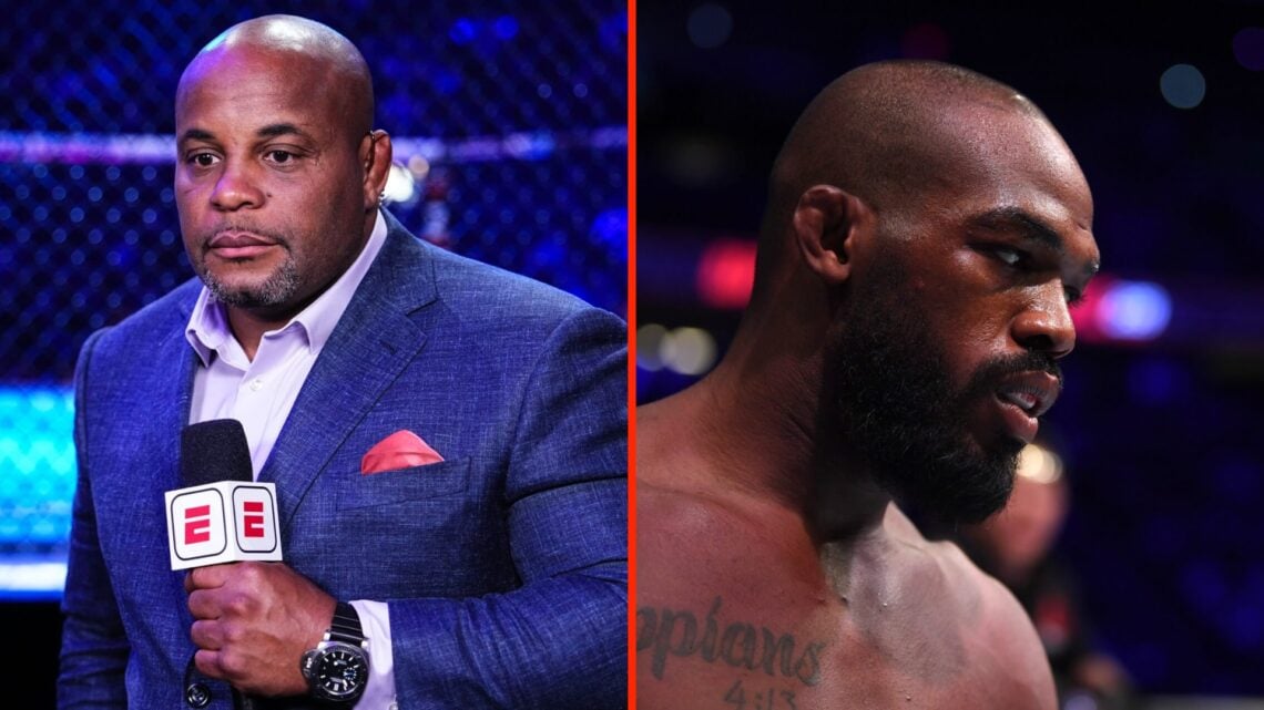 Daniel Cormier during the UFC 309 broadcast split with Jon Jones moments before UFC 239 fight
