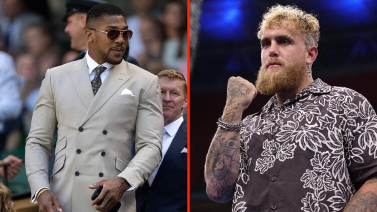 Anthony Joshua in attendance at Wimbledon 2025 split with Jake Paul in the ring following Oleksandr Usyk vs Daniel Dubois 2