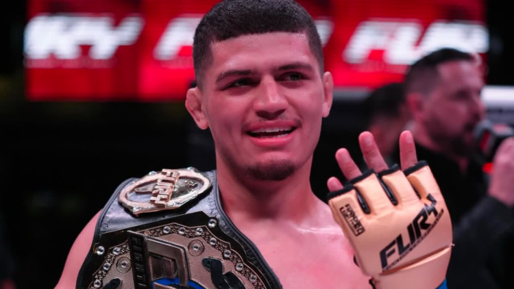 Alden Coria with flyweight title at Fury FC 100