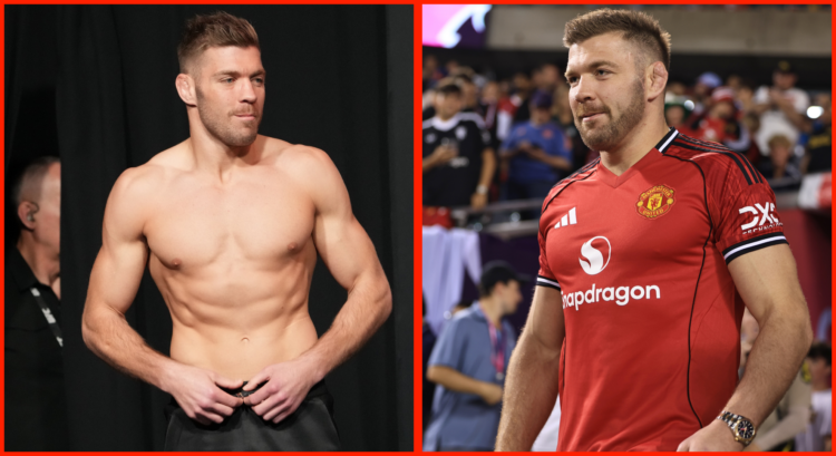 Dricus Du Plessis after a weight cut (left) and before (right)