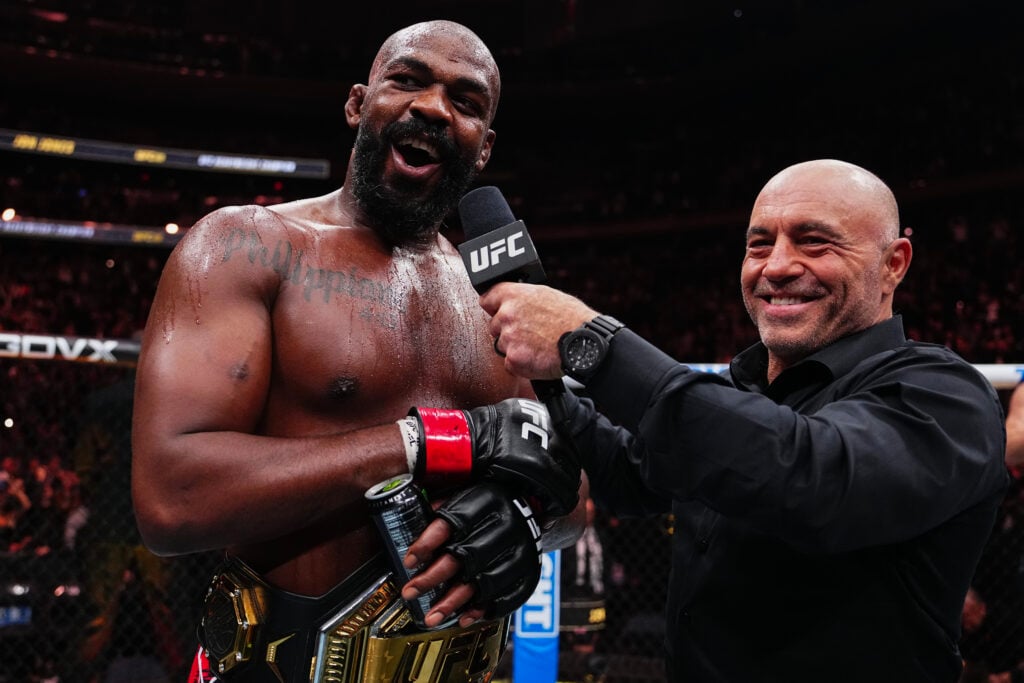 Jon Jones talks to Joe Rogan following UFC 309