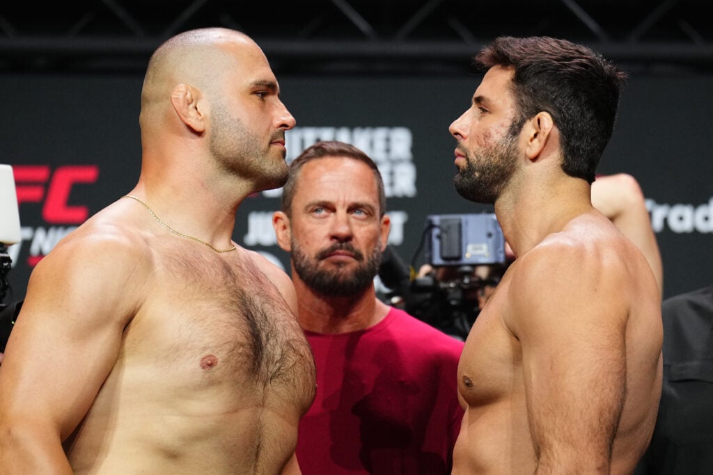Heavyweights Martin Buday and Marcus Buchecha face off ahead of their fight at UFC Abu Dhabi
