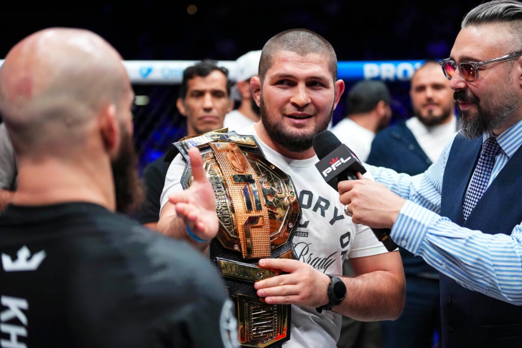 Khabib Nurmagomedov reacts to Movlid Khaybulaev's PFL World Tournament win