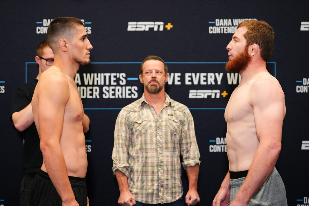 Baysangur Susurkaev and Murtaza Talha face off during Dana White's Contender Series season nin