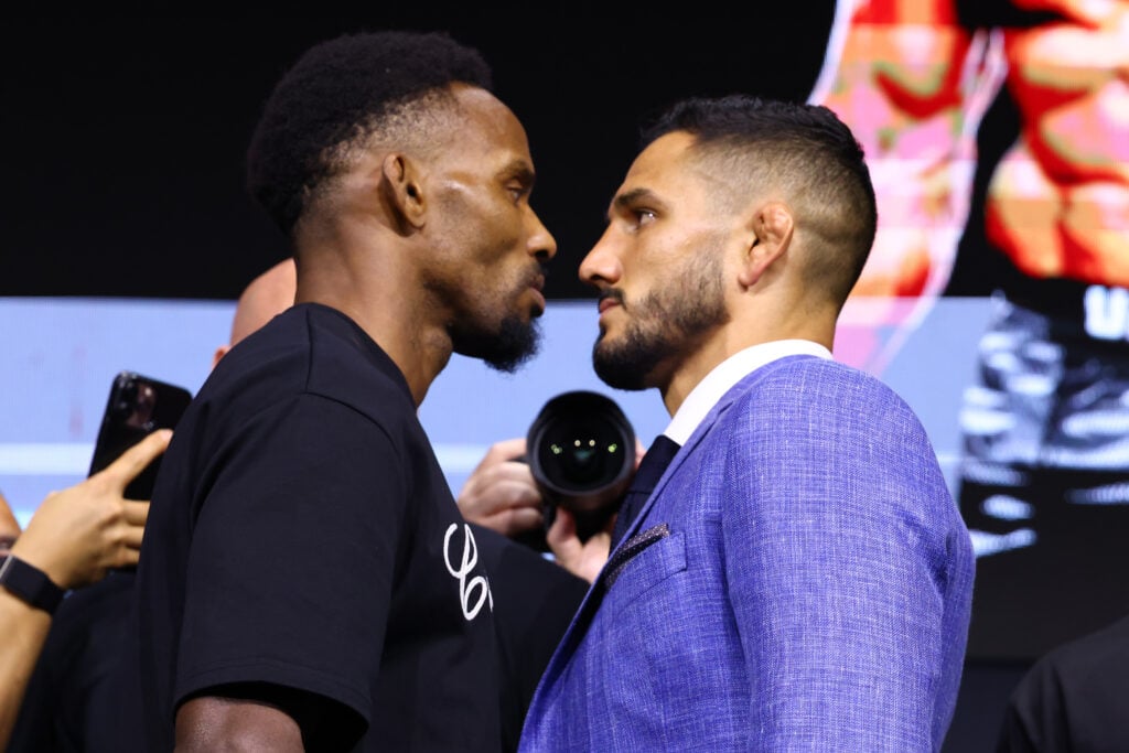 Lerone Murphy faces off with Aaron Pico at the UFC 319 Press Conference
