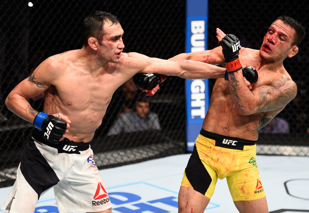 Tony Ferguson punches Rafael Dos Anjos