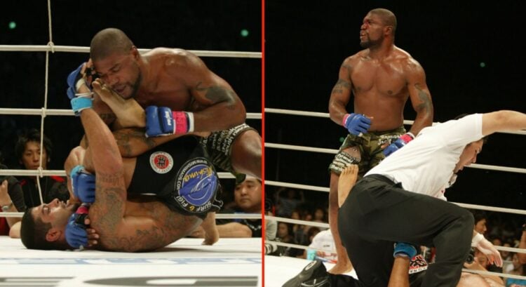 Rampage Jackson wrestle and knocks out Ricardo Arona