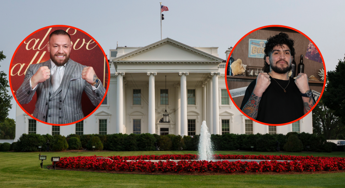 Conor McGregor and Dillon Danis in bubbles over the White House