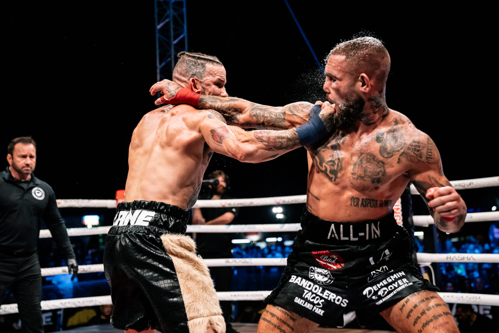 Julian Lane punching Gorjan Slaveski at BKFC 79