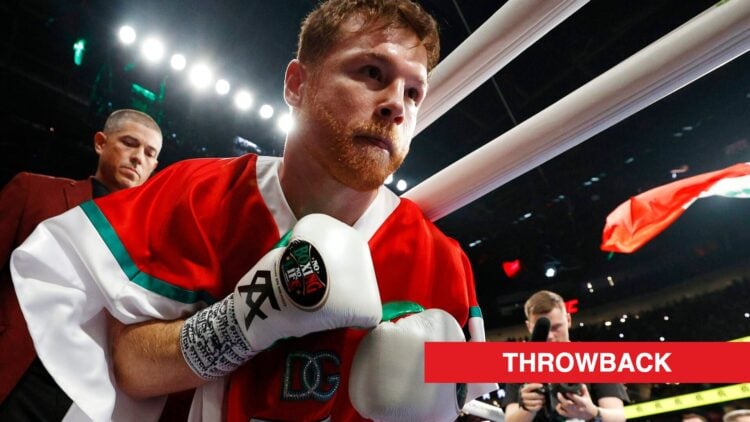 Canelo Alvarez enters the ring before his fight against Gennadiy Golovkin