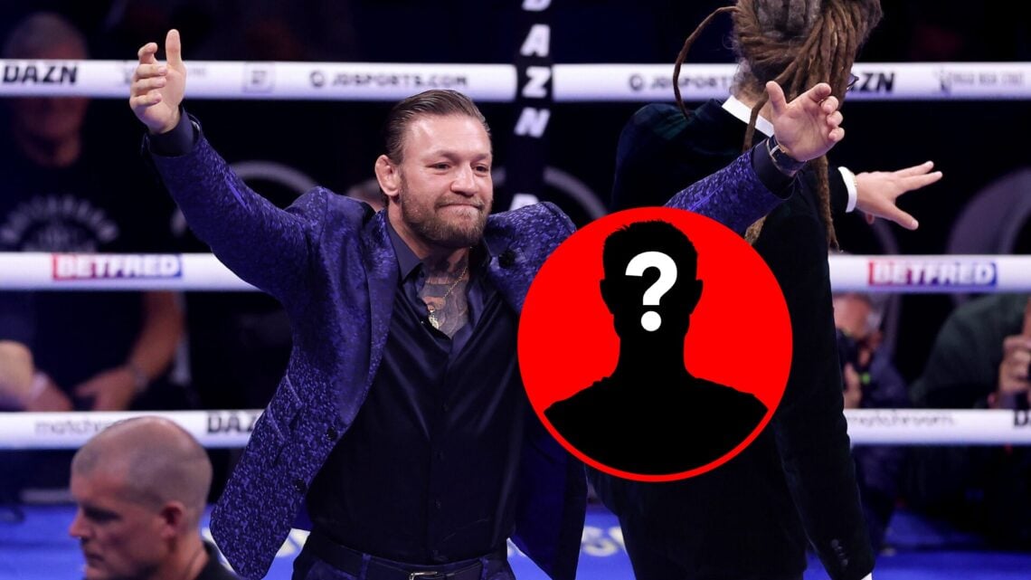 Conor McGregor in the boxing ring, with mystery inset
