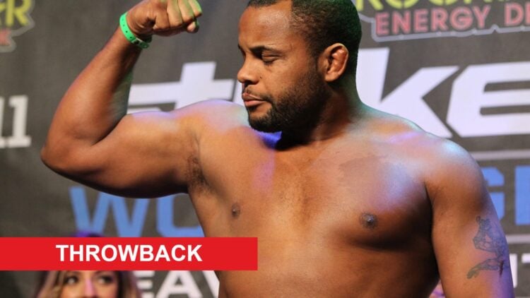 Daniel Cormier poses at the weigh in at Strikeforce