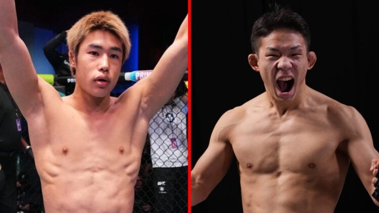 Tatsuro Taira prepares to face Brandon Royval at the UFC Apex, Hyun Sung Park poses after his win over Shannon Ross at the UFC Apex