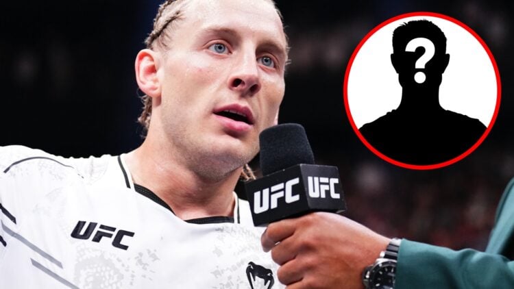 Paddy Pimblett speaks after beating King Green at UFC 304, inset mystery icon