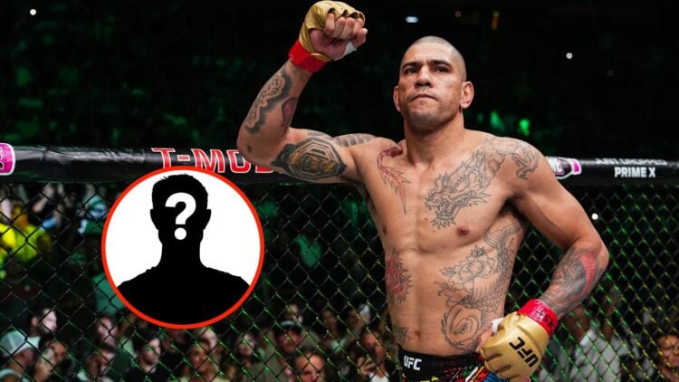 Insert: Mystery Fighter Right: Alex Pereira in the Octagon before his UFC 303 fight with Jiri Prochazka in 2024