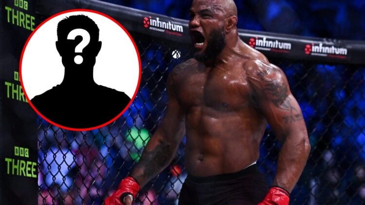 Main: Yoel Romero celebrates after defeating Melvin Manhoef during their light heavyweight bout during Bellator 285 at 3 Arena in Dublin. Inset: My...
