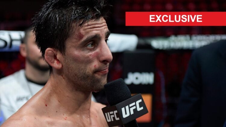 Steve Erceg speaks after being beaten by Alexandre Pantoja at UFC 301, inset exclusive banner