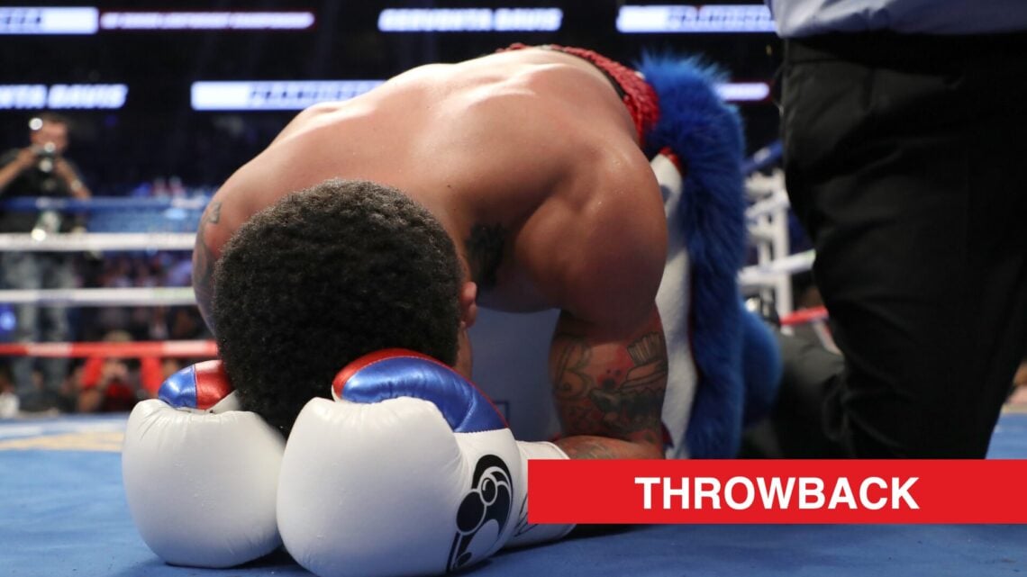 Gervonta Davis celebrates his win over Francisco Fonseca