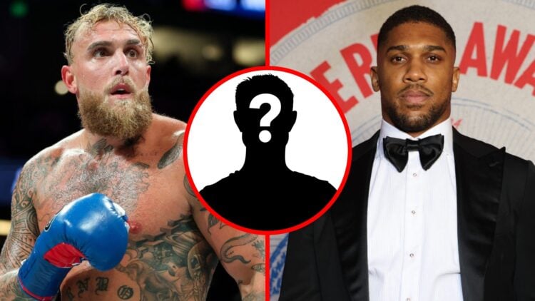 Jake Paul looks on during his fight with Julio Cesar Chavez Jr, Anthony Joshua poses during the Ring Magazine Awards event, inset mystery icon