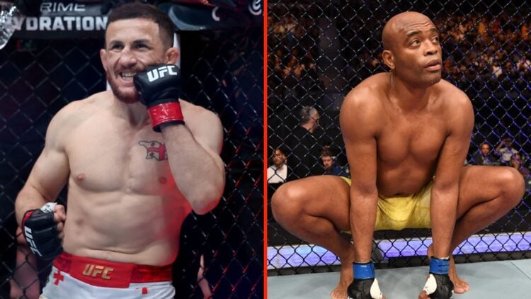 Merab Dvalishvili in the corner ahead of his UFC 316 fight against Sean O'Malley and Anderson Silva prepares for his fight at UFC 234.