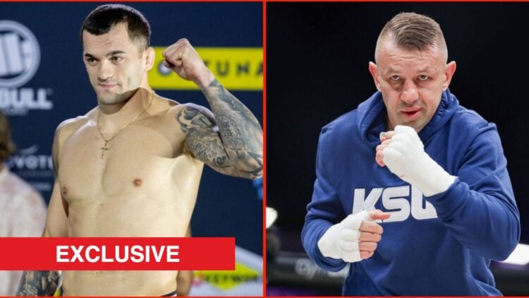 Roberto Soldic weighs in, Tomasz Adamek shadowboxing at a media day.