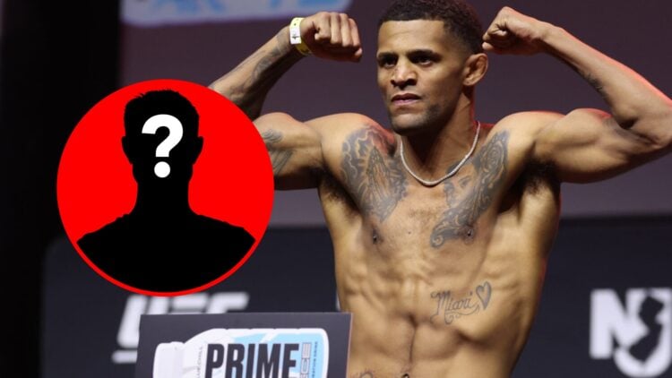 Patchy Mix poses on stage at the UFC 316 ceremonial weigh-ins