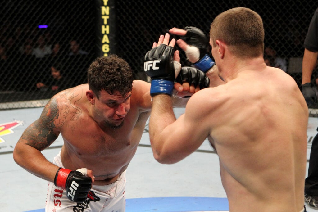 Frank Mir punches Mirko CroCop
