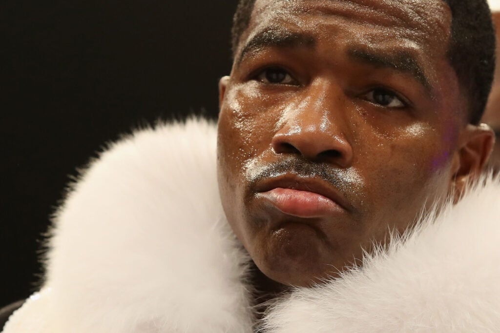 Adrien Broner enters the ring ahead of his WBA welterweight title fight with Manny Pacquiao in January, 2019.