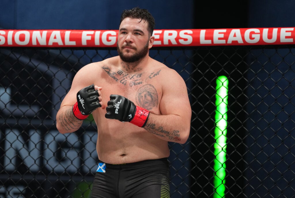 Louie Sutherland stands in the octagon at PFL