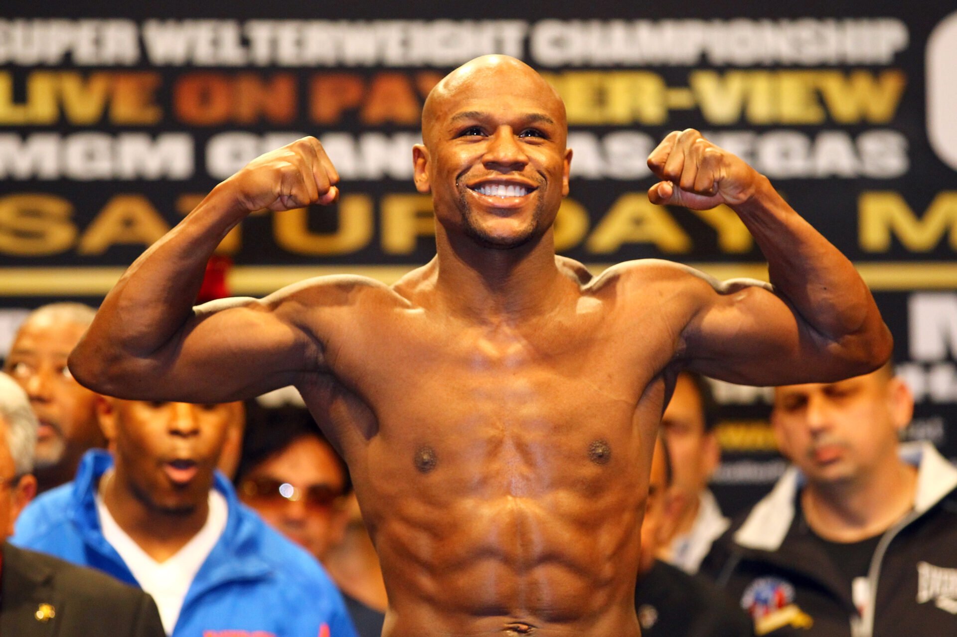Floyd Mayweather weighing-in