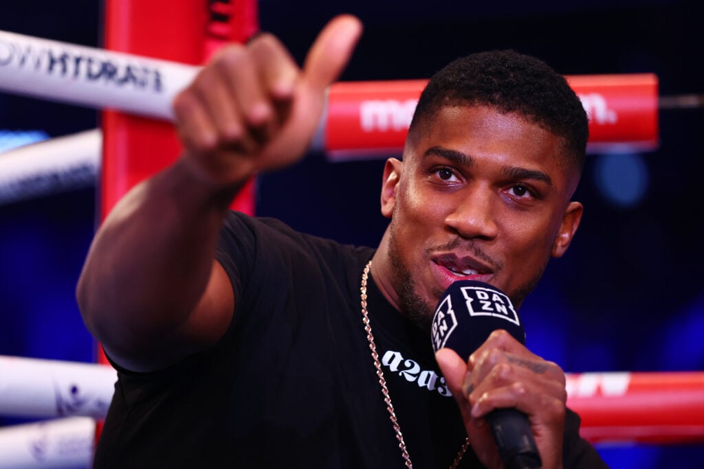 Anthony Joshua during an interview in November 2022, in Abu Dhabi, UAE.