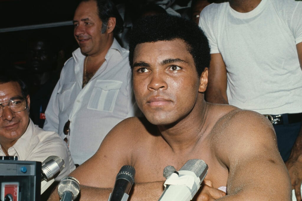 Muhammad Ali at a press conference